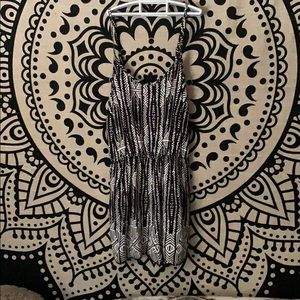 Cute tribal print black and white romper